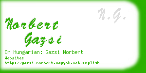 norbert gazsi business card